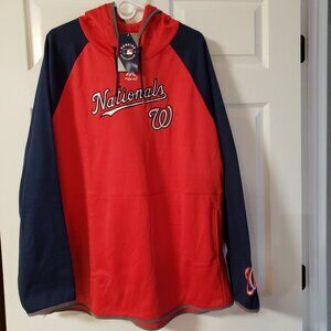 Washington Nationals Majestic Brand Men's Pullover Hoodie Size 2XL New with Tags